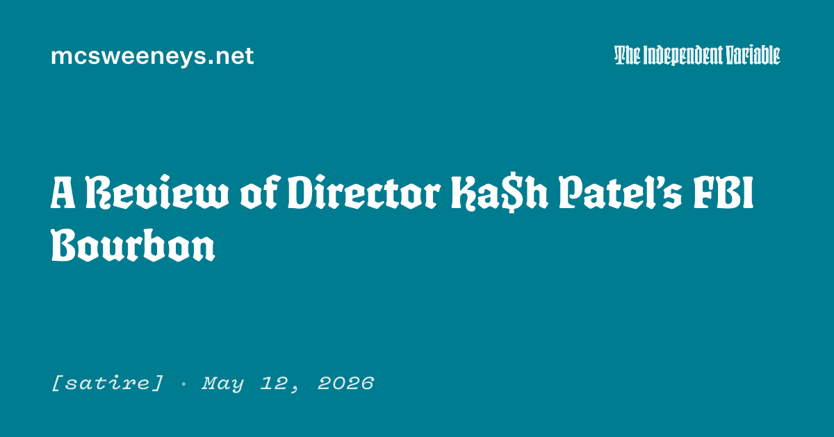 A Review of Director Ka$h Patel’s FBI Bourbon