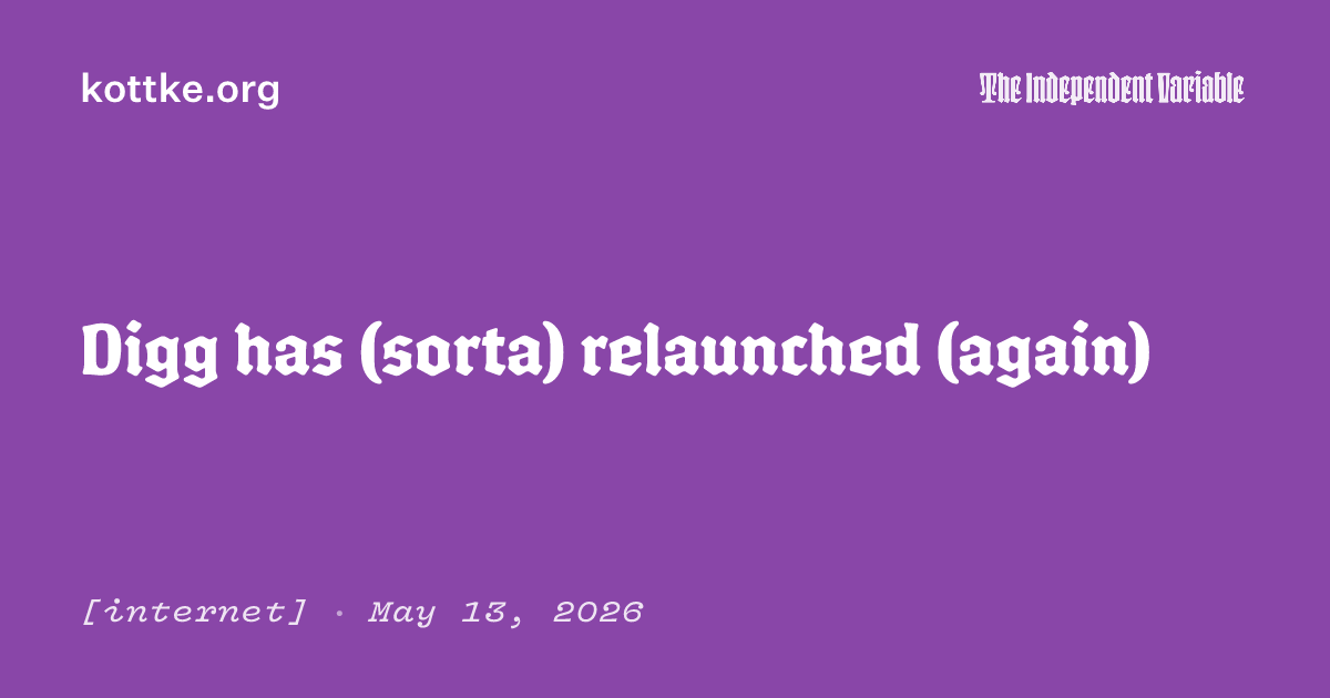 Digg has (sorta) relaunched (again)